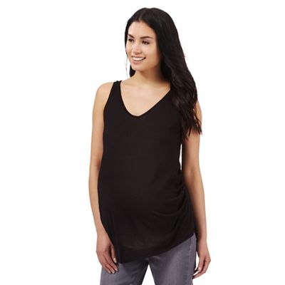 Red Herring Maternity Black V neck vest top